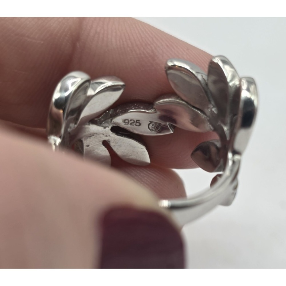 Blue Lab‎ Opal Ring Womens Size 7 Fern Leaf Plant Wrap Sterling Silver 925 NWOT - Picture 8 of 12